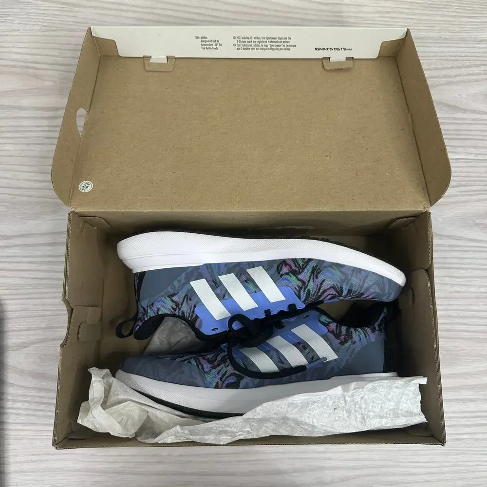 Adidas Running Shoes Blue Black WMNS 6 Athletic Sneakers Lightweight Trainer Gym - Picture 7 of 8